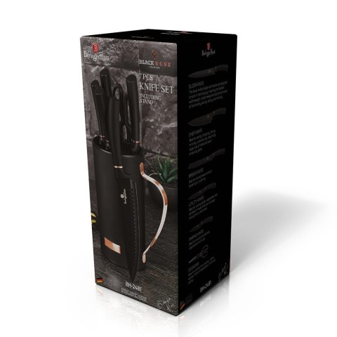 KOMPLET NOŻY W STOJAKU 7-ele BERLINGER HAUS BLACK ROSE BH-2481 KOMPLET NOŻY W STOJAKU 7-ele BERLINGER HAUS BLACK ROSE BH-2481