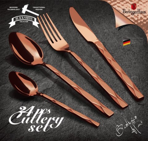 KOMPLET SZTUĆCÓW 24-EL. BŁYSZCZĄCE BERLINGER HAUS ROSEGOLD BH-2621 KOMPLET SZTUĆCÓW 24-EL. BŁYSZCZĄCE BERLINGER HAUS ROSEGOLD BH-2621