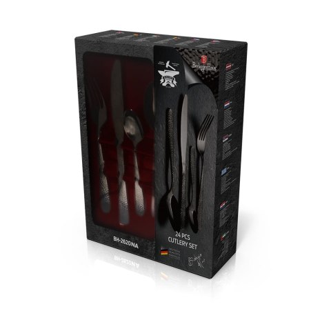 KOMPLET SZTUĆCÓW 24 EL. BŁYSZCZĄCE BERLINGER HAUS SHINY BLACK BH-2620NA KOMPLET SZTUĆCÓW 24 EL. BŁYSZCZĄCE BERLINGER HAUS SHINY BLACK BH-2620NA