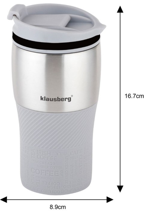 KUBEK TERMICZNY 320ML KLAUSBERG SZARY KB-7626 KUBEK TERMICZNY 320ML KLAUSBERG SZARY KB-7626
