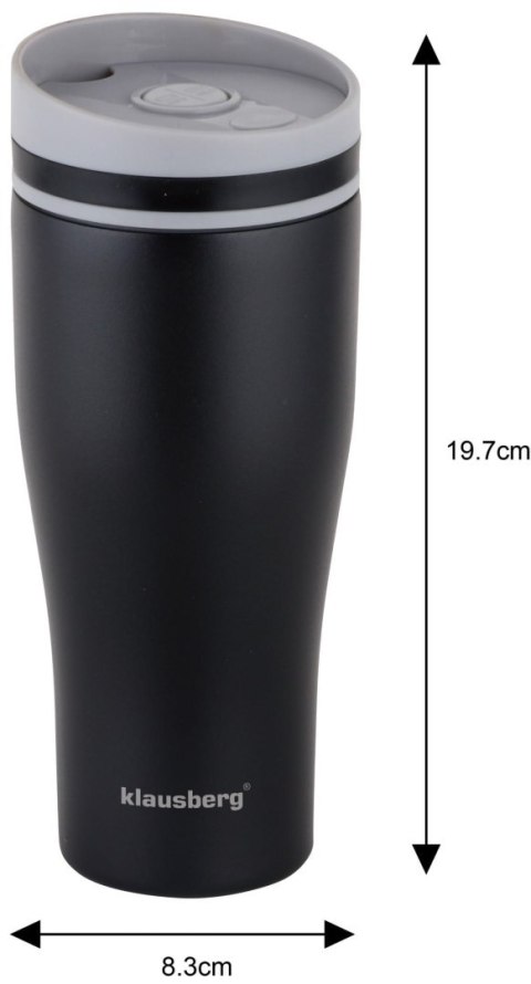 KUBEK TERMICZNY 380ML KLAUSBERG CZARNY KB-7617 KUBEK TERMICZNY 380ML KLAUSBERG CZARNY KB-7617
