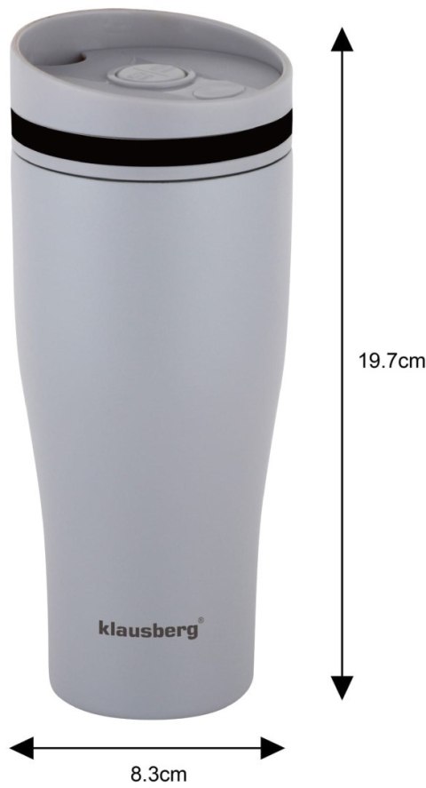 KUBEK TERMICZNY 380ML KLAUSBERG SZARY KB-7618 KUBEK TERMICZNY 380ML KLAUSBERG SZARY KB-7618