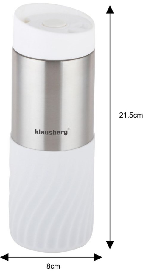 KUBEK TERMICZNY 400ML STAL NIERDZEWNA 18/8 KLAUSBERG BIAŁY KB-7635 KUBEK TERMICZNY 400ML STAL NIERDZEWNA 18/8 KLAUSBERG BIAŁY KB-7635