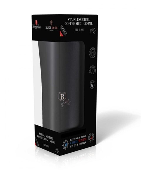 KUBEK TERMICZNY 500ML BERLINGER HAUS BLACK ROSE BH-6401 KUBEK TERMICZNY 500ML BERLINGER HAUS BLACK ROSE BH-6401