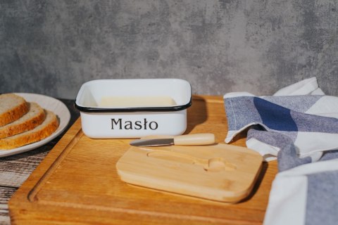 MASELNICZKA STALOWA Z NOŻEM BRUNBESTE BB-2683 BIAŁA MASELNICZKA STALOWA Z NOŻEM BRUNBESTE BB-2683 BIAŁA