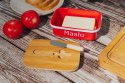 MASELNICZKA STALOWA Z NOŻEM BRUNBESTE BB-2685 CZERWONA MASELNICZKA STALOWA Z NOŻEM BRUNBESTE BB-2685 CZERWONA
