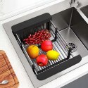 OCIEKACZ NA ZLEW W KSZTAŁCIE KOSZA REGULOWANY 29-46cm BRUNBESTE BB-3301 OCIEKACZ NA ZLEW W KSZTAŁCIE KOSZA REGULOWANY 29-46cm BRUNBESTE BB-3301