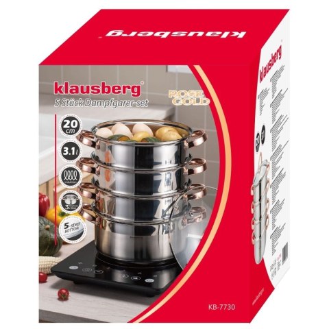 PAROWAR GARNEK ZESTAW DO GOTOWANIA NA PARZE 20CM 5 EL. KLAUSBERG KB-7730 PAROWAR GARNEK ZESTAW DO GOTOWANIA NA PARZE 20CM 5 EL. KLAUSBERG KB-7730
