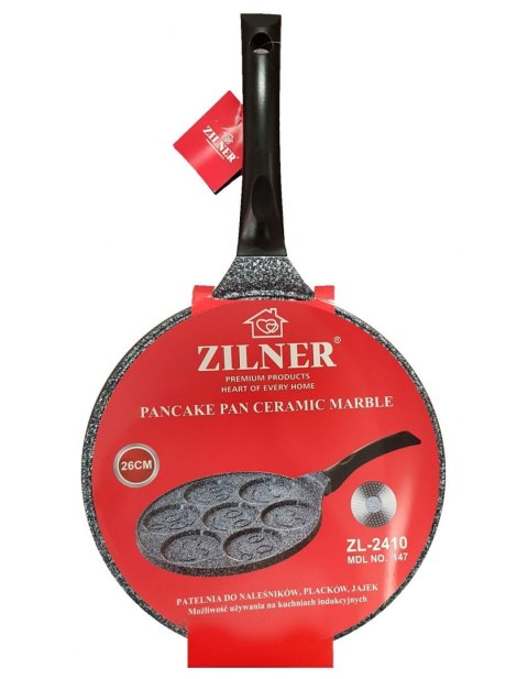 PATELNIA DO NALEŚNIKÓW PLACKÓW 26cm 7 SMILEYS ZILNER ZL-2410 PATELNIA DO NALEŚNIKÓW PLACKÓW 26cm 7 SMILEYS ZILNER ZL-2410