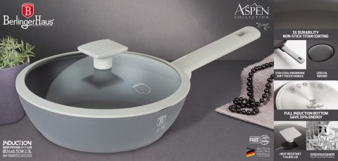 PATELNIA GŁĘBOKA POW. Z POW. TYTANOWĄ 24cm BERLINGER HAUS ASPEN BH-7069 PATELNIA GŁĘBOKA POW. Z POW. TYTANOWĄ 24cm BERLINGER HAUS ASPEN BH-7069