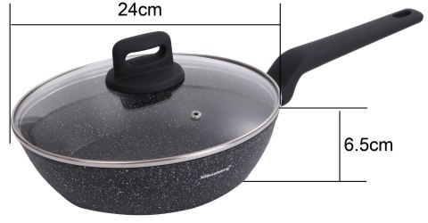 PATELNIA GŁĘBOKA Z POWŁOKĄ MARMUROWĄ 24CM KLAUSBERG KB-7666 PATELNIA GŁĘBOKA Z POWŁOKĄ MARMUROWĄ 24CM KLAUSBERG KB-7666