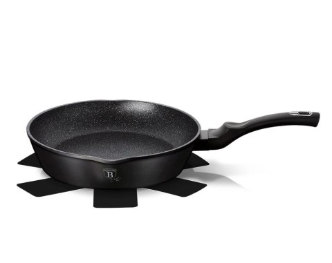 PATELNIA GRANITOWA 24CM WYLEWKI GŁĘBOKA BERLINGER HAUS BLACK SILVER BH-6185 PATELNIA GRANITOWA 24CM WYLEWKI GŁĘBOKA BERLINGER HAUS BLACK SILVER BH-6185