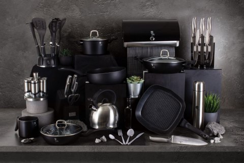 PATELNIA GRANITOWA 24CM WYLEWKI GŁĘBOKA BERLINGER HAUS BLACK SILVER BH-6185 PATELNIA GRANITOWA 24CM WYLEWKI GŁĘBOKA BERLINGER HAUS BLACK SILVER BH-6185