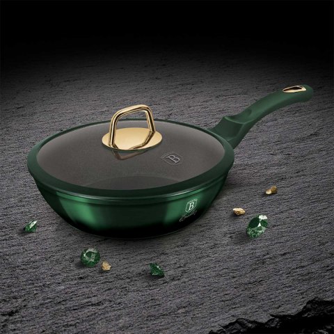PATELNIA GRANITOWA 24CM Z POKRYWKĄ BERLINGER HAUS METALLIC LINE EMERALD BH-6049 PATELNIA GRANITOWA 24CM Z POKRYWKĄ BERLINGER HAUS METALLIC LINE EMERALD BH-6049