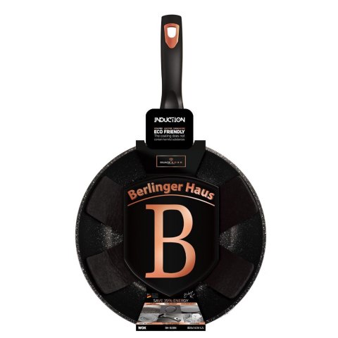 PATELNIA GRANITOWA / WOK 28CM BERLINGER HAUS BLACK ROSE BH-1638-N PATELNIA GRANITOWA / WOK 28CM BERLINGER HAUS BLACK ROSE BH-1638-N