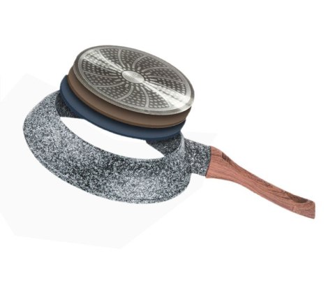 PATELNIA / WOK 24CM KiNGHOFF GRANIT WOOD KH-1170 / 1583 PATELNIA / WOK 24CM KiNGHOFF GRANIT WOOD KH-1170 / 1583