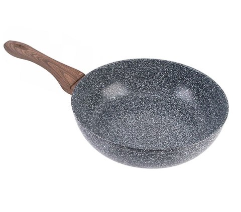 PATELNIA / WOK 28CM KiNGHOFF GRANIT WOOD KH-1171 / 1584 PATELNIA / WOK 28CM KiNGHOFF GRANIT WOOD KH-1171 / 1584