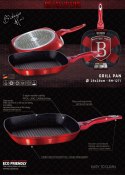 PATELNIA GRANITOWA GRILL 28CM BERLINGER HAUS METALLIC LINE BURGUNDY BH-1271-N PATELNIA GRANITOWA GRILL 28CM BERLINGER HAUS METALLIC LINE BURGUNDY BH-1271-N