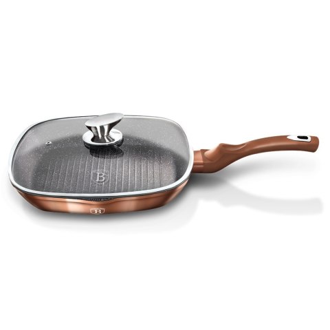 PATELNIA GRANITOWA GRILL 28CM BERLINGER HAUS METALLIC LINE ROSE GOLD BH-1610-N PATELNIA GRANITOWA GRILL 28CM BERLINGER HAUS METALLIC LINE ROSE GOLD BH-1610-N
