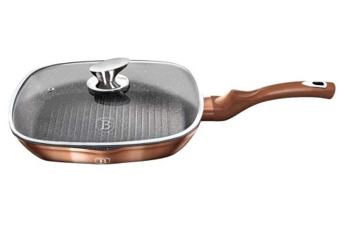 PATELNIA GRANITOWA GRILL 28CM BERLINGER HAUS METALLIC LINE ROSE GOLD BH-1610-N PATELNIA GRANITOWA GRILL 28CM BERLINGER HAUS METALLIC LINE ROSE GOLD BH-1610-N