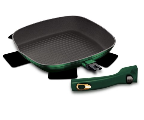 PATELNIA GRANITOWA GRILL Z ODPINANĄ RĄCZKĄ 28CM BERLINGER HAUS EMERALD BH-6089 PATELNIA GRANITOWA GRILL Z ODPINANĄ RĄCZKĄ 28CM BERLINGER HAUS EMERALD BH-6089