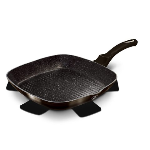 PATELNIA GRANITOWA GRILLOWA 28x28cm BERLINGER HAUS SHINY BLACK BH-6611 PATELNIA GRANITOWA GRILLOWA 28x28cm BERLINGER HAUS SHINY BLACK BH-6611