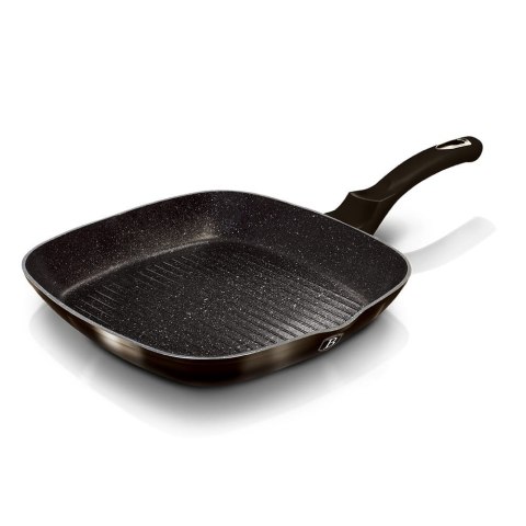 PATELNIA GRANITOWA GRILLOWA 28x28cm BERLINGER HAUS SHINY BLACK BH-6611 PATELNIA GRANITOWA GRILLOWA 28x28cm BERLINGER HAUS SHINY BLACK BH-6611