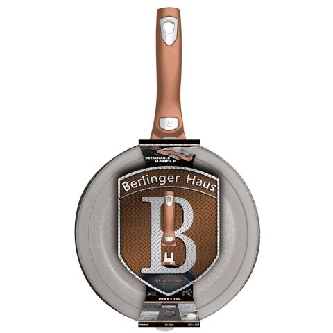 PATELNIA GRANITOWA Z ODPINANĄ RĄCZKĄ 28cm BERLINGER HAUS ROSE GOLD BH-1949 PATELNIA GRANITOWA Z ODPINANĄ RĄCZKĄ 28cm BERLINGER HAUS ROSE GOLD BH-1949