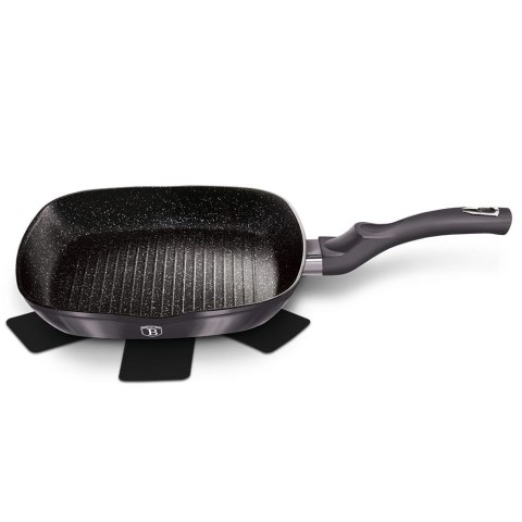 PATELNIA GRILLOWA Z POWŁ. GRANITOWĄ 28x28cm BERLINGER HAUS Carbon Pro BH-6901 PATELNIA GRILLOWA Z POWŁ. GRANITOWĄ 28x28cm BERLINGER HAUS Carbon Pro BH-6901