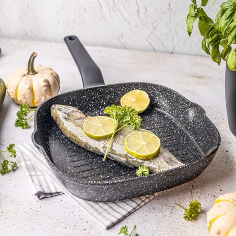 PATELNIA GRILLOWA Z POWŁOKĄ MARMUROWĄ 24CM KLAUSBERG KB-7661 PATELNIA GRILLOWA Z POWŁOKĄ MARMUROWĄ 24CM KLAUSBERG KB-7661