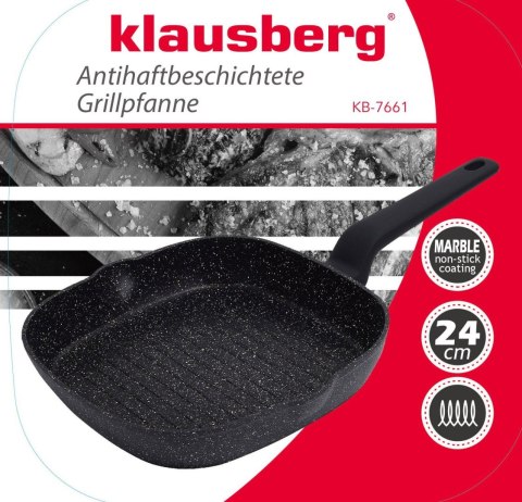 PATELNIA GRILLOWA Z POWŁOKĄ MARMUROWĄ 24CM KLAUSBERG KB-7661 PATELNIA GRILLOWA Z POWŁOKĄ MARMUROWĄ 24CM KLAUSBERG KB-7661
