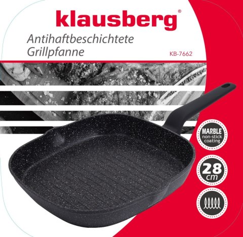 PATELNIA GRILLOWA Z POWŁOKĄ MARMUROWĄ 28CM KLAUSBERG KB-7662 PATELNIA GRILLOWA Z POWŁOKĄ MARMUROWĄ 28CM KLAUSBERG KB-7662