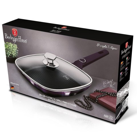 PATELNIA GRILLOWA Z POWŁOKĄ TYTANOWĄ 28X28CM BERLINGER HAUS PURPLE ECLIPSE BH-7105 PATELNIA GRILLOWA Z POWŁOKĄ TYTANOWĄ 28X28CM BERLINGER HAUS PURPLE ECLIPSE BH-7105