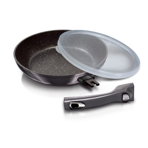 PATELNIA Z POWŁ. GRANITOWĄ Z ODPINANĄ RĄCZKĄ 24cm BERLINGER HAUS Carbon Pro BH-6912 PATELNIA Z POWŁ. GRANITOWĄ Z ODPINANĄ RĄCZKĄ 24cm BERLINGER HAUS Carbon Pro BH-6912