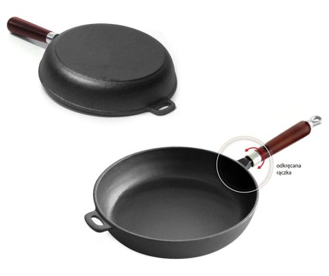 PATELNIA ŻELIWNA 28cm z POKRYWĄ KRISBERG KS-2567 PATELNIA ŻELIWNA 28cm z POKRYWĄ KRISBERG KS-2567