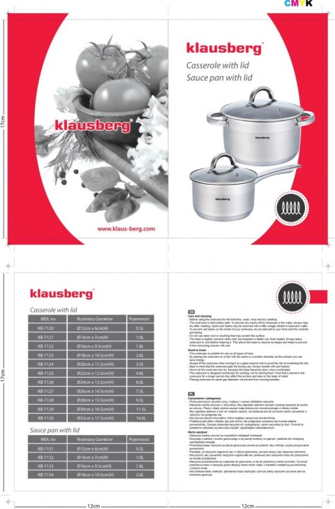 RONDEL 1.0L 14CM KLAUSBERG KB-7132 RONDEL 1.0L 14CM KLAUSBERG KB-7132