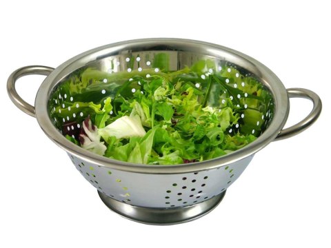 STALOWY DURSZLAK 24cm Z UCHWYTAMI KiNGHOFF KH-1235 STALOWY DURSZLAK 24cm Z UCHWYTAMI KiNGHOFF KH-1235