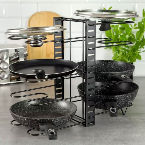 STOJAK ORGANIZER NA PATELNIE I POKRYWKI 8-POZIOMÓW KINGHOFF KH-1640 STOJAK ORGANIZER NA PATELNIE I POKRYWKI 8-POZIOMÓW KINGHOFF KH-1640