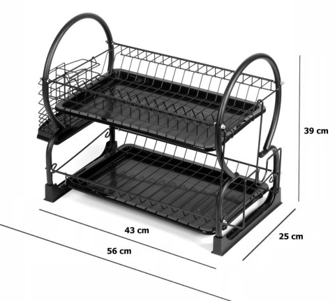 SUSZARKA DO NACZYŃ 2-POZIOMOWA 56 X 25 X 39 CM BRUNBESTE BB-3408 SUSZARKA DO NACZYŃ 2-POZIOMOWA 56 X 25 X 39 CM BRUNBESTE BB-3408
