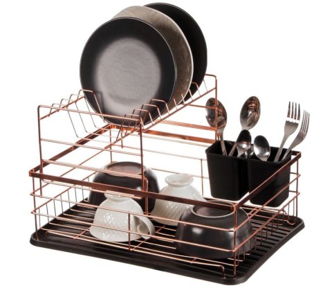 SUSZARKA DO NACZYŃ DWUPOZIOMOWA OCIEKACZ 41 X 30 X 27.5 CM BRUNBESTE BB-3385 SUSZARKA DO NACZYŃ DWUPOZIOMOWA OCIEKACZ 41 X 30 X 27.5 CM BRUNBESTE BB-3385