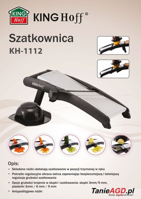 SZATKOWNICA DO WARZYW MANDOLINA KiNGHOFF KH-1112 SZATKOWNICA DO WARZYW MANDOLINA KiNGHOFF KH-1112