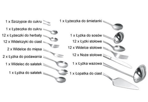 SZTUĆCE KiNGHOFF 72 ELE. POŁYSK KH-3508 SZTUĆCE KiNGHOFF 72 ELE. POŁYSK KH-3508