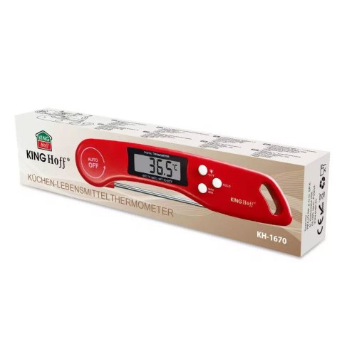 TERMOMETR ELEKTRONICZNY DO POTRAW -50-300C LCD KINGHOFF KH-1670 Czerwony TERMOMETR ELEKTRONICZNY DO POTRAW -50-300C LCD KINGHOFF KH-1670 Czerwony