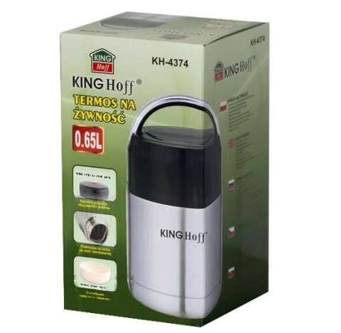 TERMOS OBIADOWY STALOWY KiNGHOFF 0.65L KH-4374 TERMOS OBIADOWY STALOWY KiNGHOFF 0.65L KH-4374