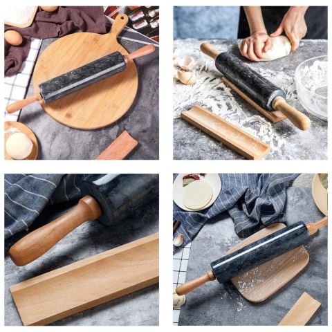 WAŁEK MARMUROWY DO CIASTA Z PODSTAWKĄ 46cm BRUNBESTE BB-3240 WAŁEK MARMUROWY DO CIASTA Z PODSTAWKĄ 46cm BRUNBESTE BB-3240