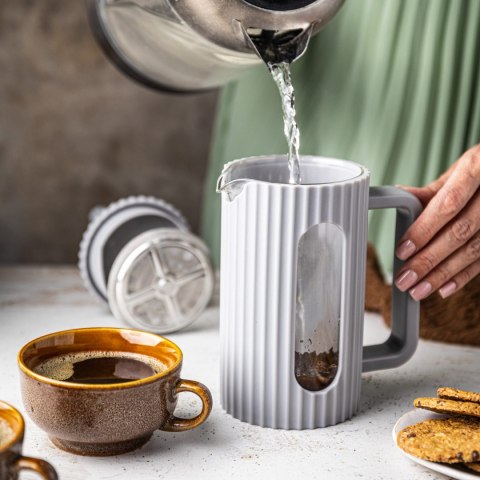 ZAPARZACZ DO HERBATY KAWY SZKLANY FRENCH PRESS 1000 ML SZARY KLAUSBERG KB-7752 ZAPARZACZ DO HERBATY KAWY SZKLANY FRENCH PRESS 1000 ML SZARY KLAUSBERG KB-7752
