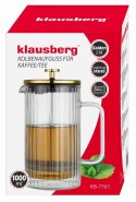 ZAPARZACZ DO KAWY HERBATY SZKLANY 1000ML FRENCH PRESS KLAUSBERG KB-7761 ZŁOTY ZAPARZACZ DO KAWY HERBATY SZKLANY 1000ML FRENCH PRESS KLAUSBERG KB-7761 ZŁOTY