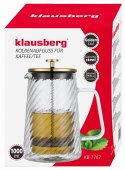 ZAPARZACZ DO KAWY HERBATY SZKLANY 1000ML FRENCH PRESS KLAUSBERG KB-7767 ZŁOTY ZAPARZACZ DO KAWY HERBATY SZKLANY 1000ML FRENCH PRESS KLAUSBERG KB-7767 ZŁOTY