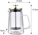 ZAPARZACZ DO KAWY HERBATY SZKLANY 350ML FRENCH PRESS KLAUSBERG KB-7765 ZŁOTY ZAPARZACZ DO KAWY HERBATY SZKLANY 350ML FRENCH PRESS KLAUSBERG KB-7765 ZŁOTY