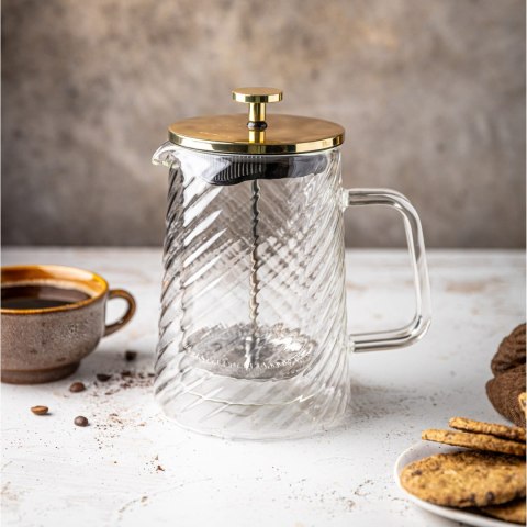 ZAPARZACZ DO KAWY HERBATY SZKLANY 600ML FRENCH PRESS KLAUSBERG KB-7766 ZŁOTY ZAPARZACZ DO KAWY HERBATY SZKLANY 600ML FRENCH PRESS KLAUSBERG KB-7766 ZŁOTY